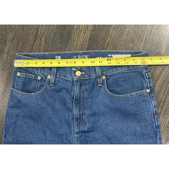 J Crew Jeans Women's 28 32x32 Denim Mid Rise Slouchy Straight Dad NWT READ - Picture 5 of 8